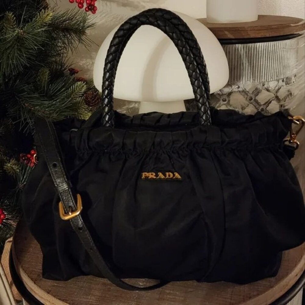 Prada Nylon Gathered 2 way Bag